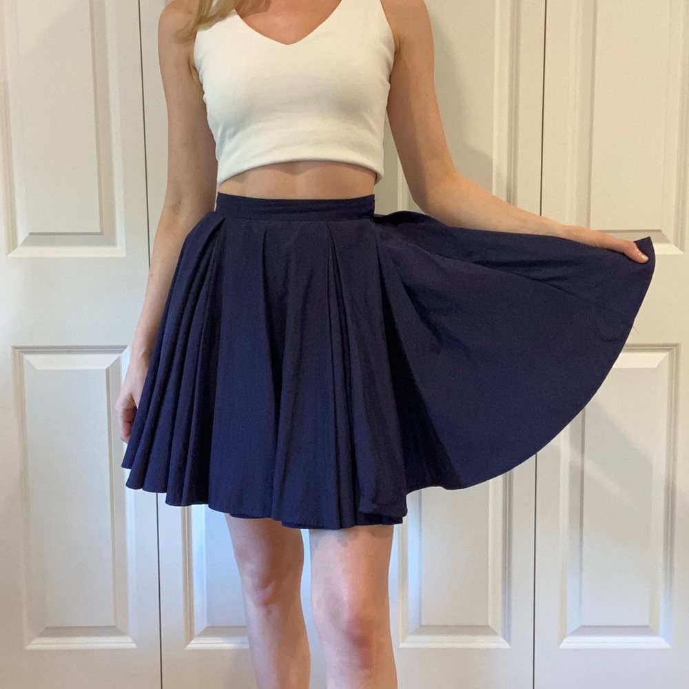 Vintage navy blue mini skirt